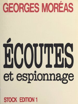 cover image of Écoutes et espionnage